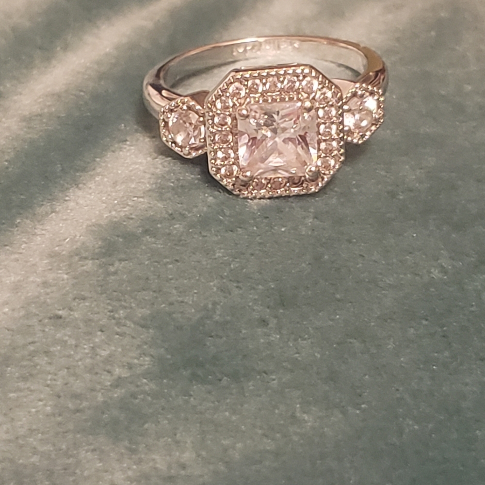 Stella and Dot silver and CZ ring